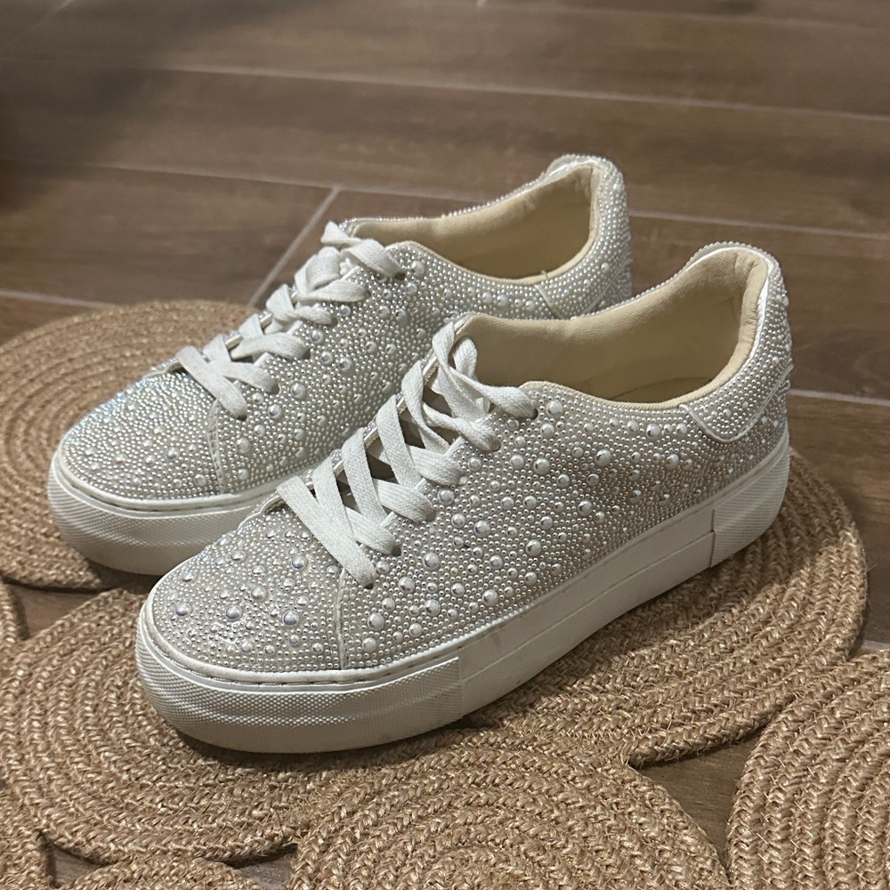 Betsy Johnson Pearl White Women's Sneakers